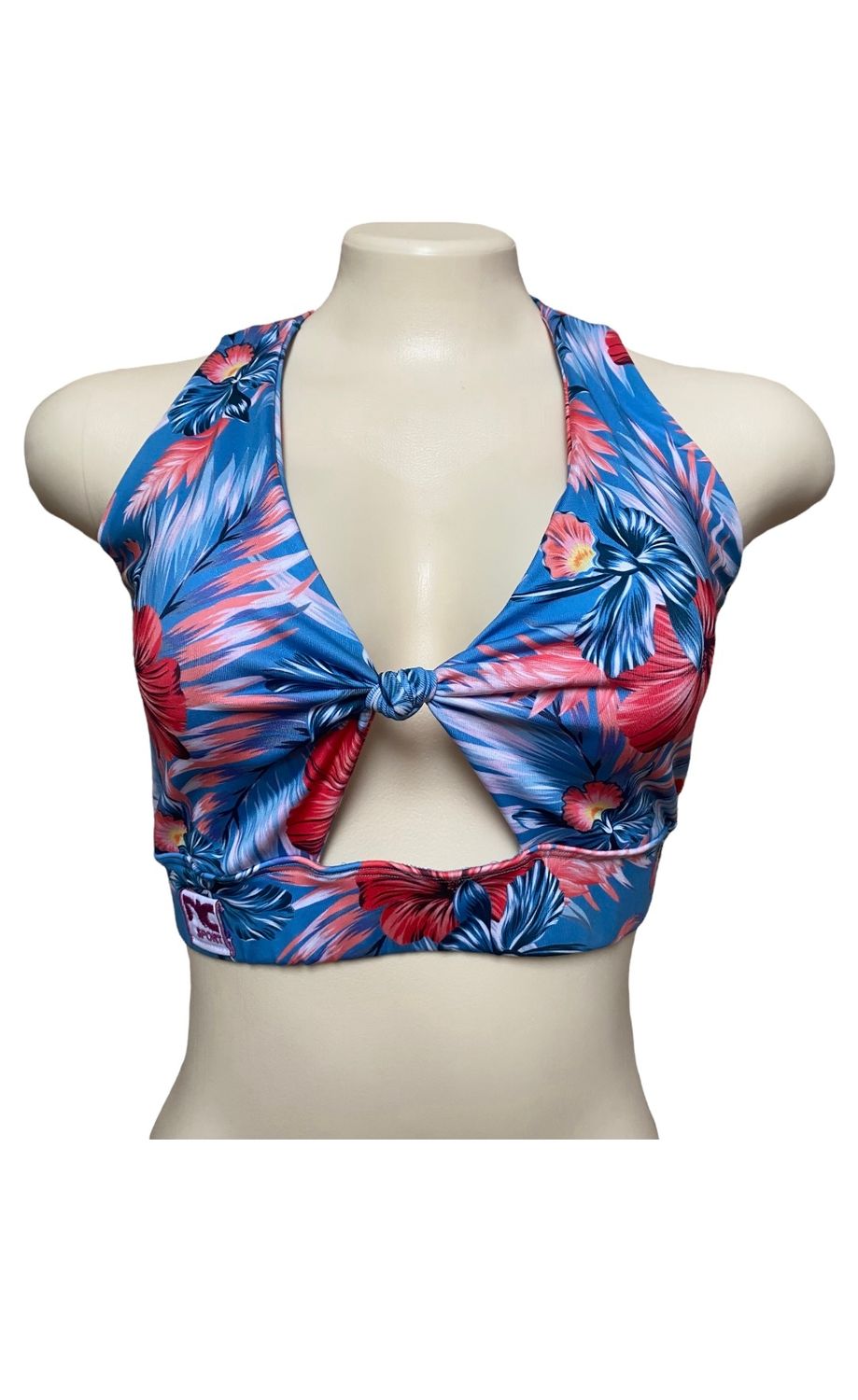 Top Amanda Celeste con Flores Rojas