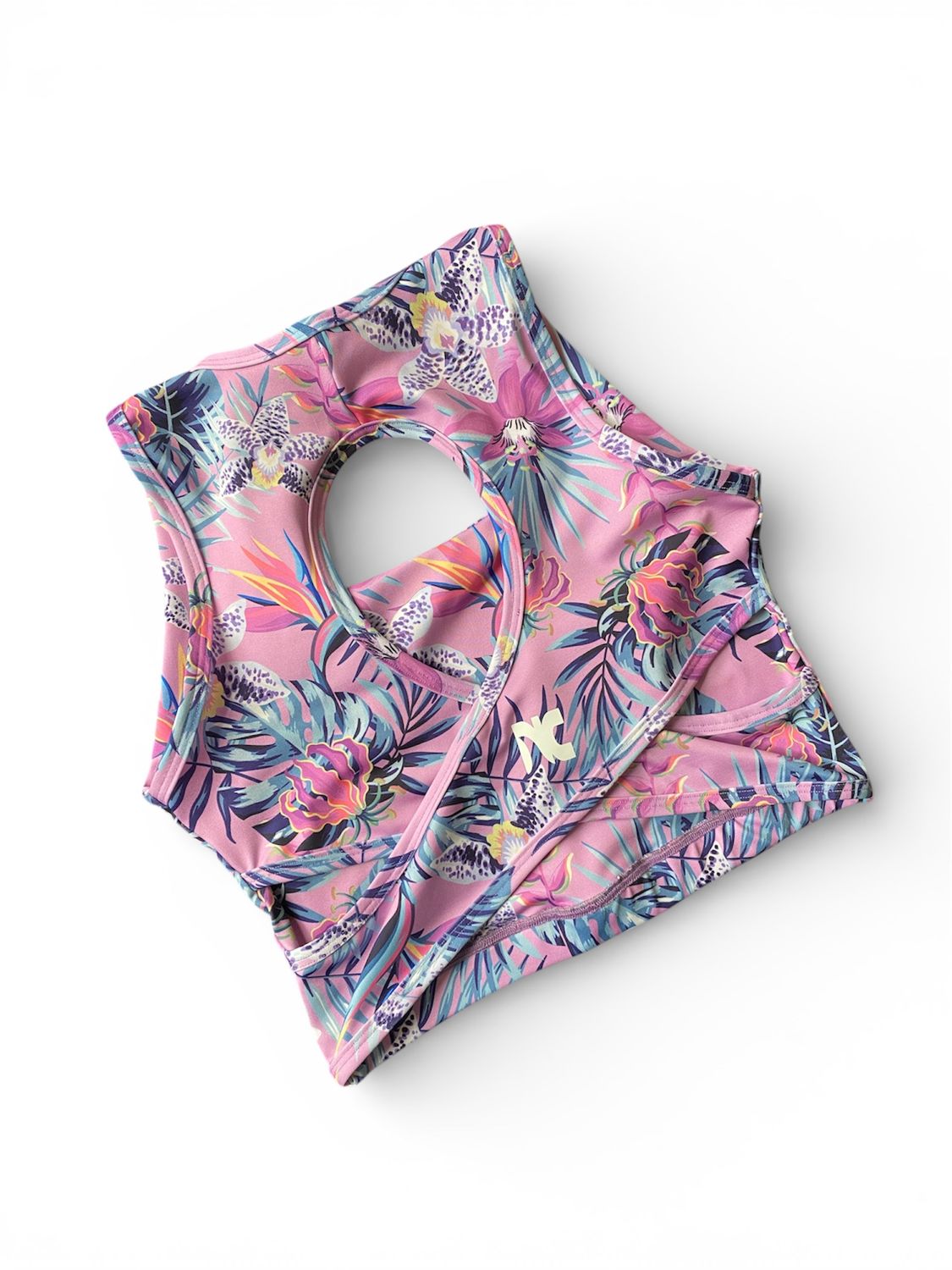 Full Moon Top rosa flores