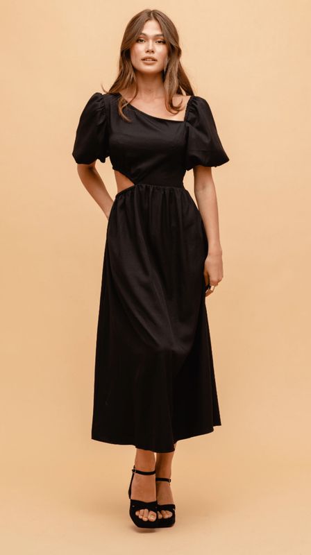 ARIANA CUT OUT DRESS - black