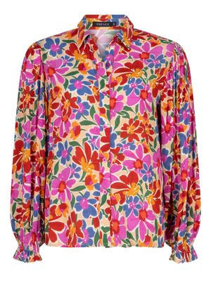 Blouse AlyssaPurple/blue flower