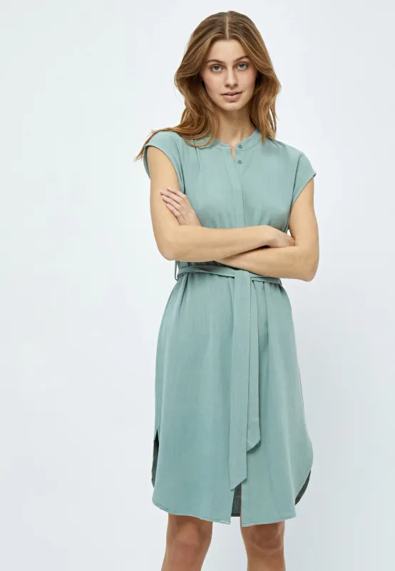 Belis Short Sleeve Midcalf Shirt Dress3006 Lichen Mint