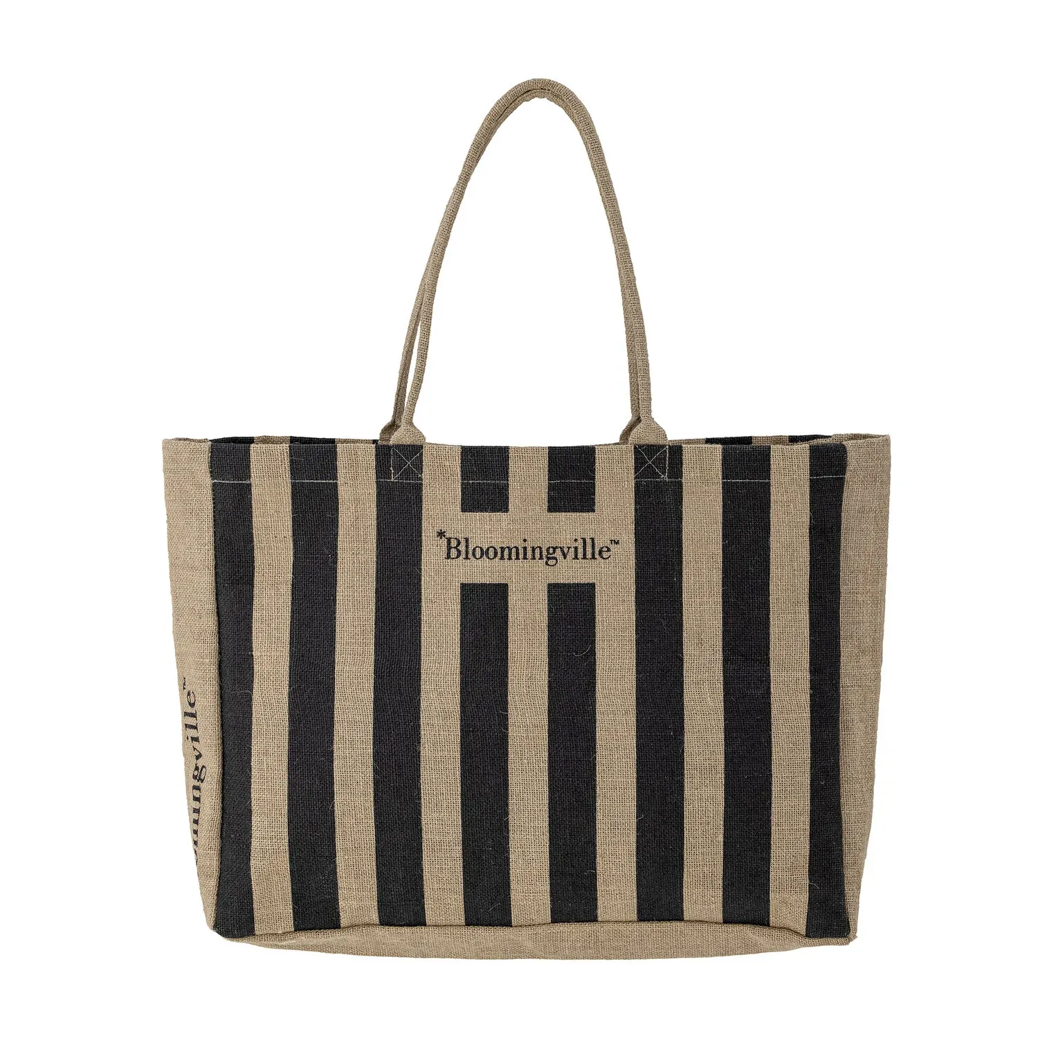 Bergamo Shopping Bag, Black, Jute L38xH49xW10,5 cm