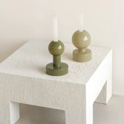 Candle holder Pallo A, capulet olive