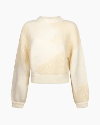 Cassy knitted pull l/sEgg White