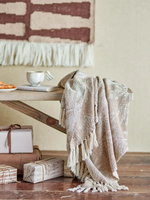Gabriela Throw, Brown, Recycled Cotton L160xW130