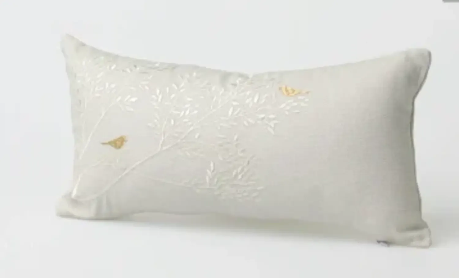 Golden bird dream cushion 33x17cm