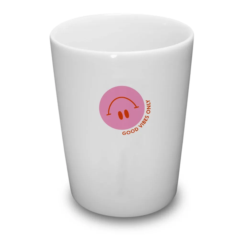 Gold Scherben mok - good vibes only pink