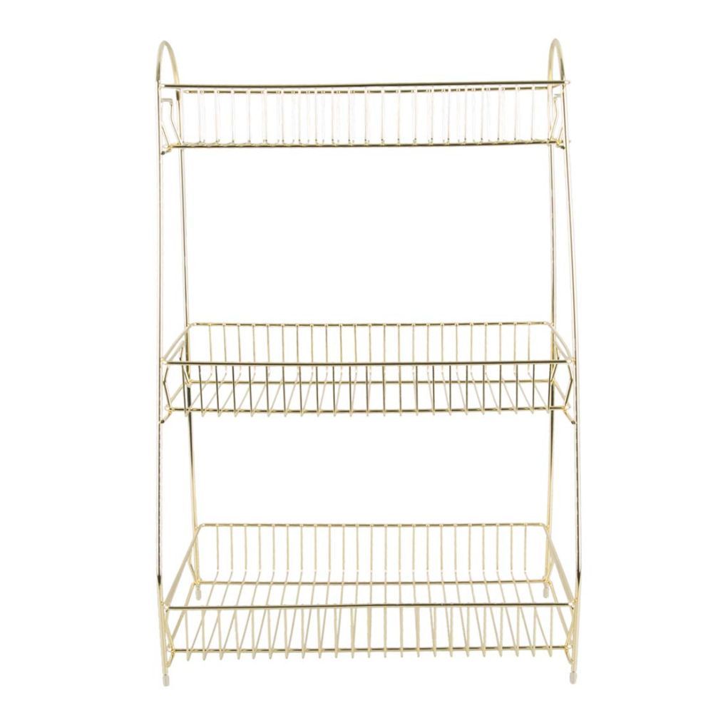 Kitchen rack Tidy large iron gold plat