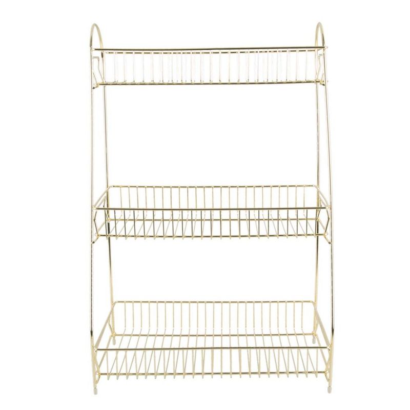 Kitchen rack Tidy large iron gold plat