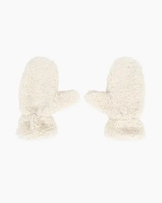 Lena teddy glovesEgg White