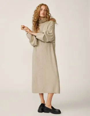 Magnea Rachelle Rib Dress - TRENCHCOAT MEL.