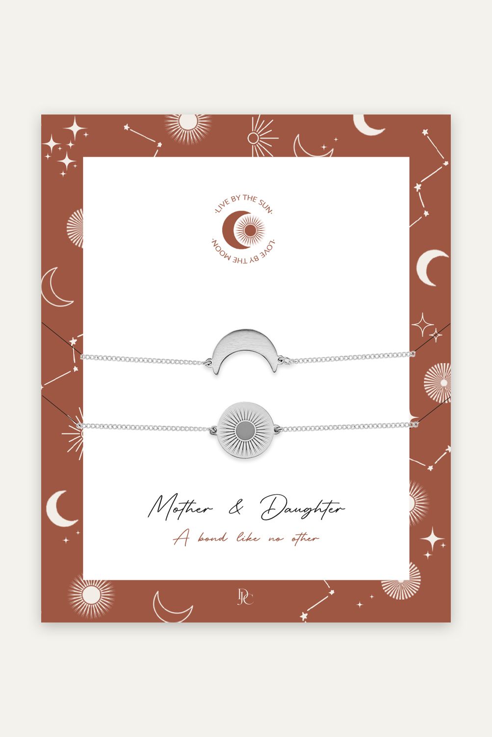 Mother &amp; Daughter – Moon + Sunbeams (bracelet set)