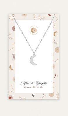 Mother &amp; Daughter – Moon necklace (single piece)