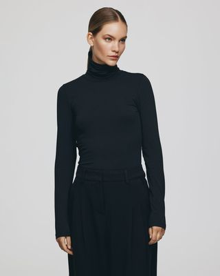 Top MSCHBetrina Rib SL Black