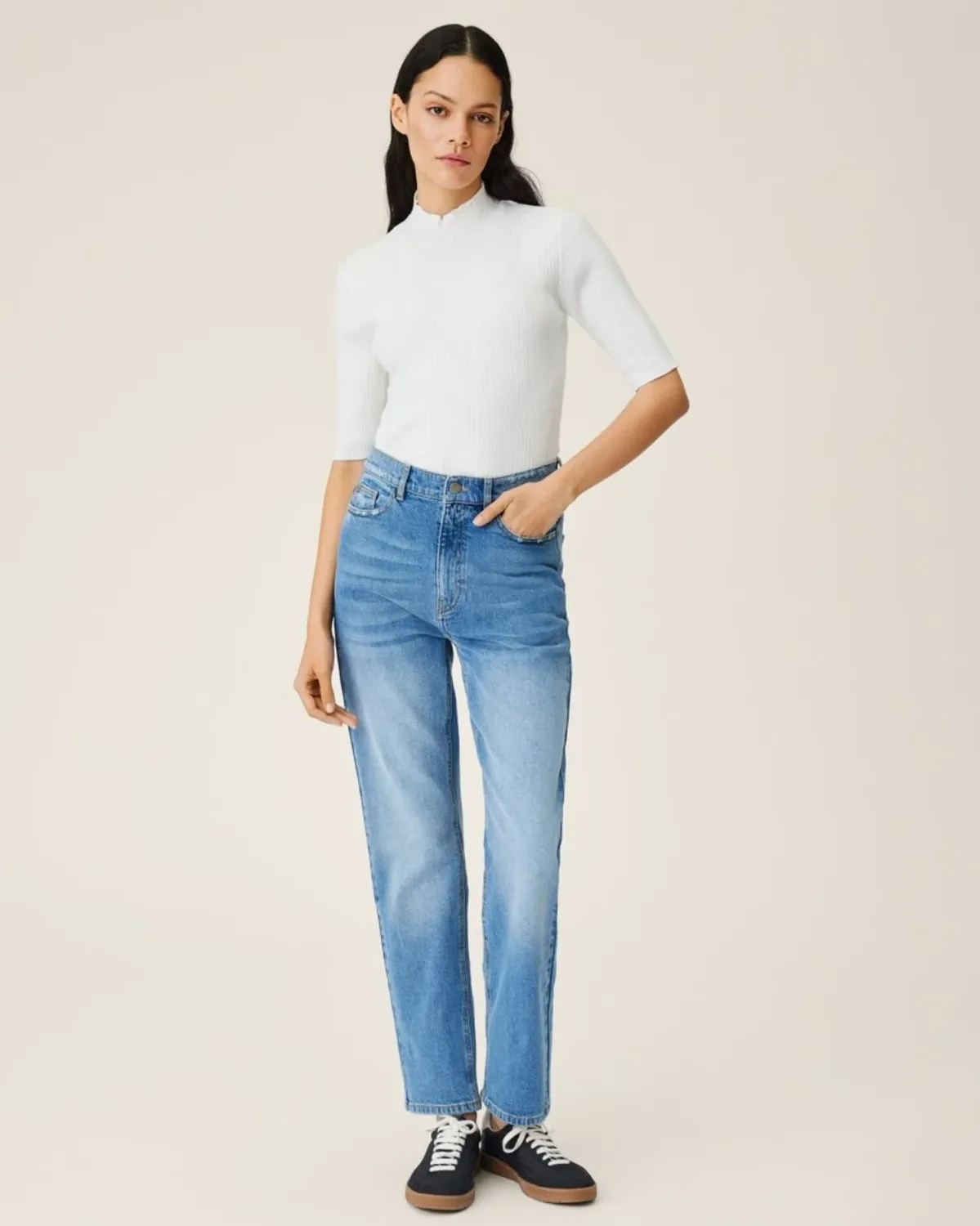 MSCHGretel Nel HW Slim Ankle JeansLight Blue