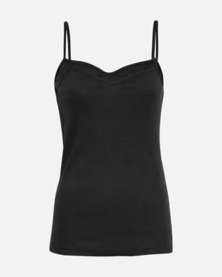Top MSCHRasmia V Neck Strap BLACK