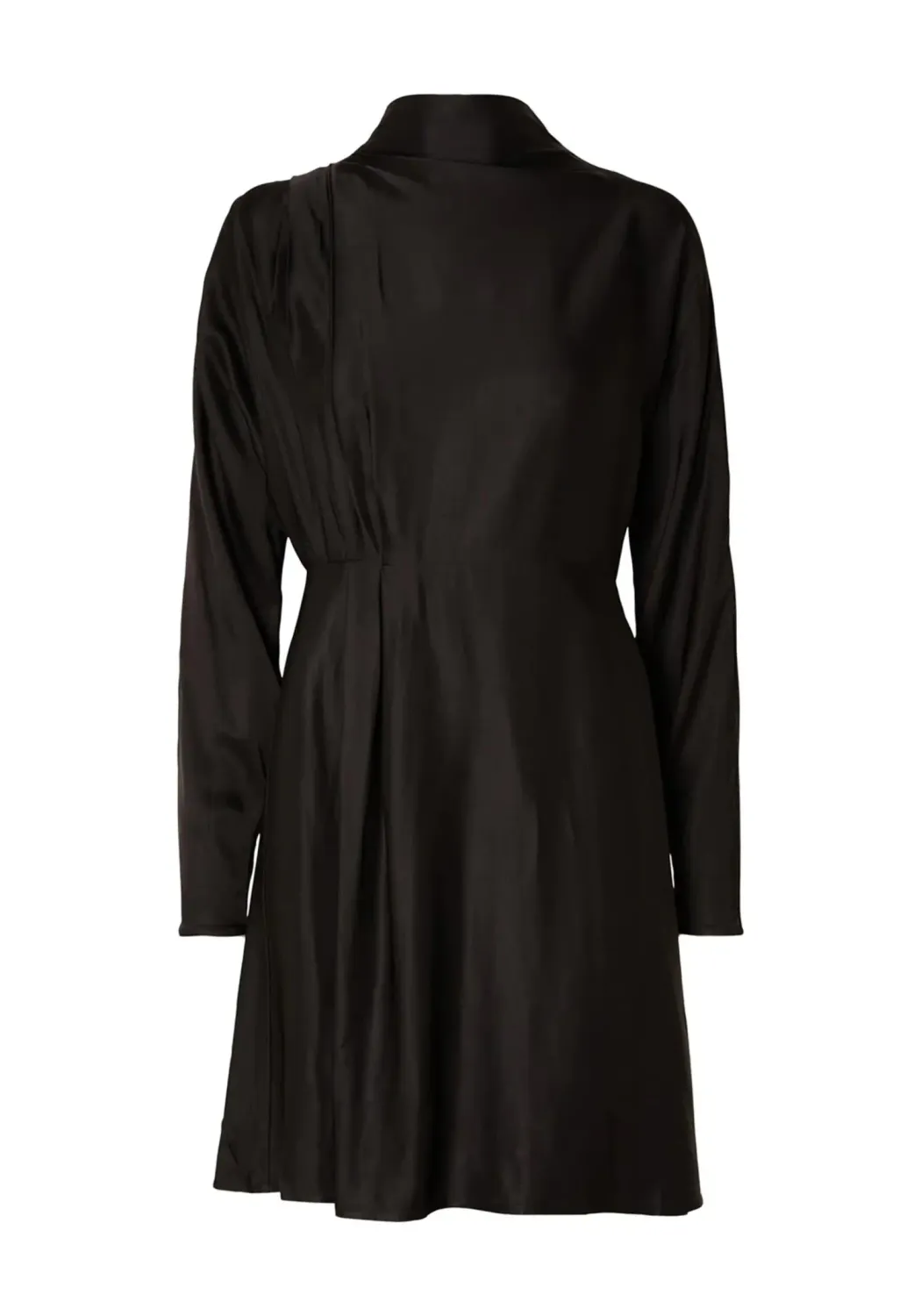 SLFALANA LS SHORT SATIN DRESS BBlack