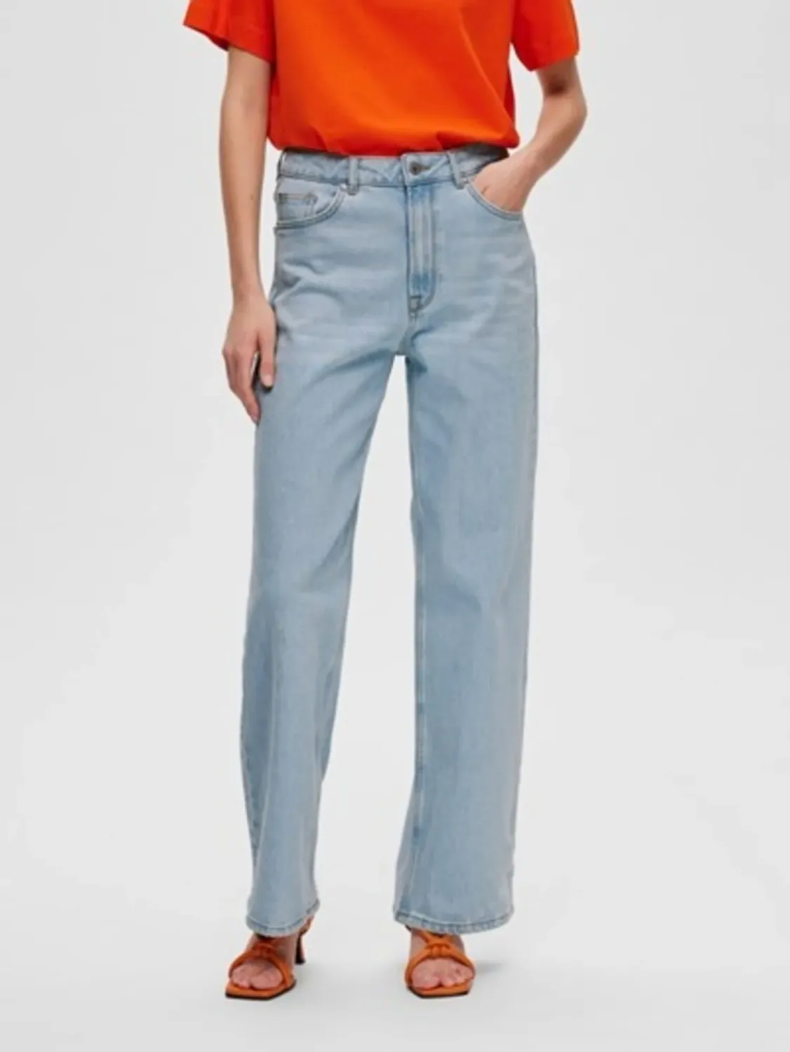 SLFALICE-N HW WIDE LON SKY BLUE JEA NOOSLight Blue Denim