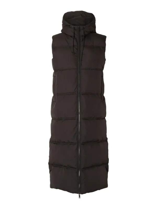 SLFALINA LONG VEST - Black
