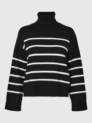 SLFALVA LS KNIT ROLL NECK DRESSBlack BIRCH