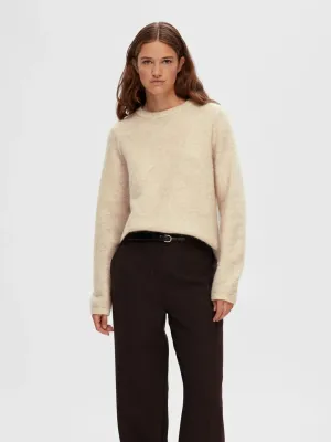 SLFALVA LS LONG O-NECK KNITBlack BIRCH