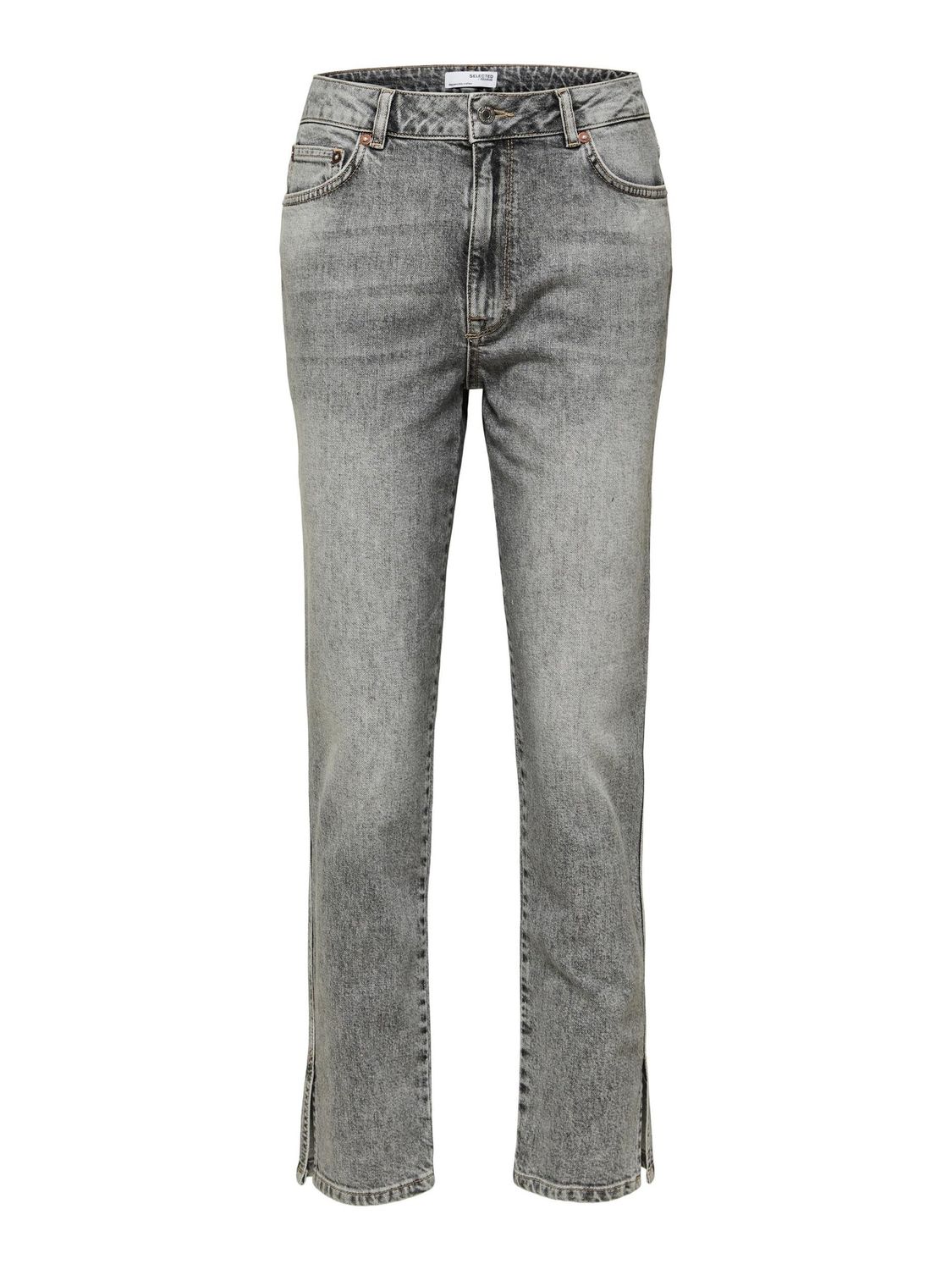 SLFBEA MW LIGHT GREY TAPERED JEANS WGrey Denim