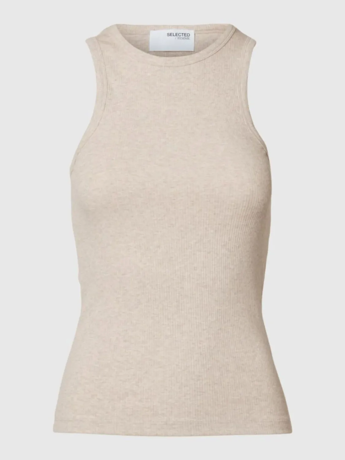 SLFANNA O-NECK TANK TOP NOOSOatmeal MELANGE