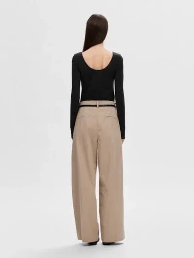 SLFCORA LS REVERSIBLE TOP NOOSBlack