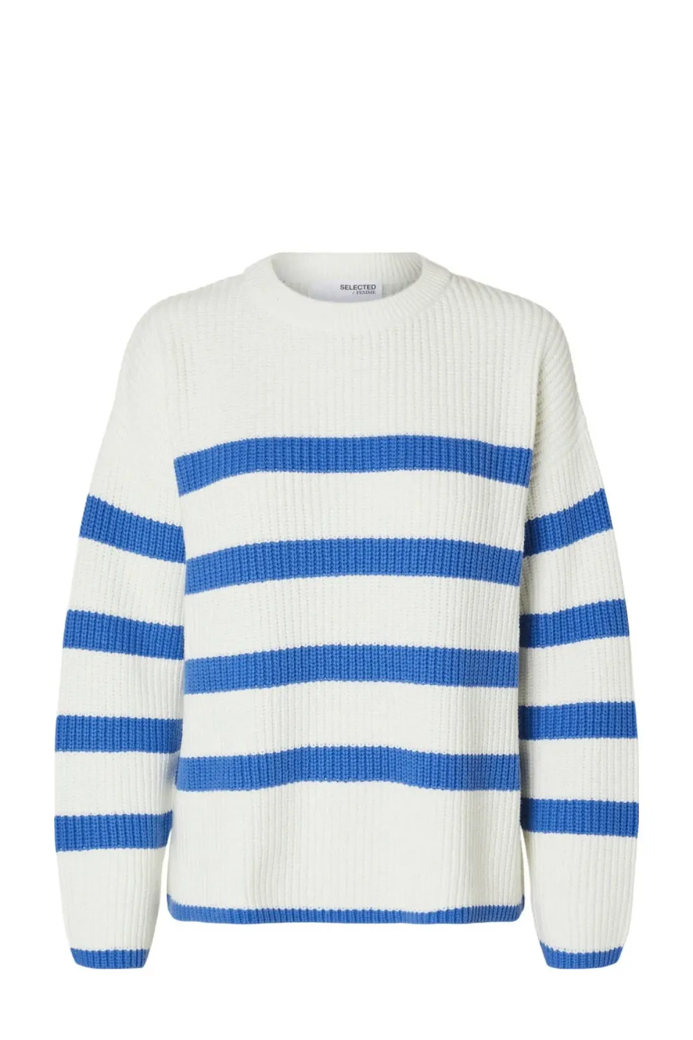 SLFBLOOMIE LS KNIT O-NECK NOOSSnow White CARDAMOM SEED