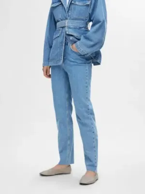 SLFELLIN HW STRAIGHT JEANSLight Blue Denim