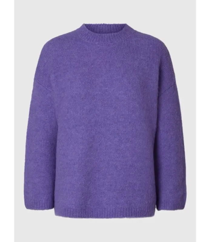SLFGABELLA LS KNIT O-NECK CAMPPaisley Purple