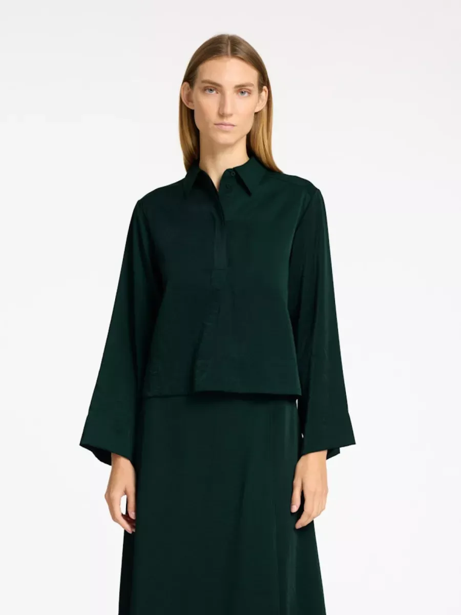 SLFJEAN LS CROPPED SHIRT BScarab