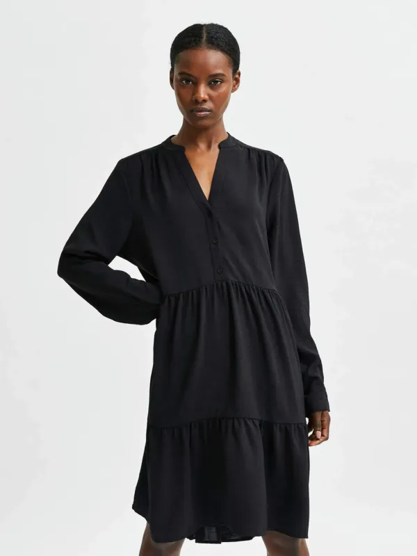 # SLFMIVIA LS SHORT DRESS B NOOS Black