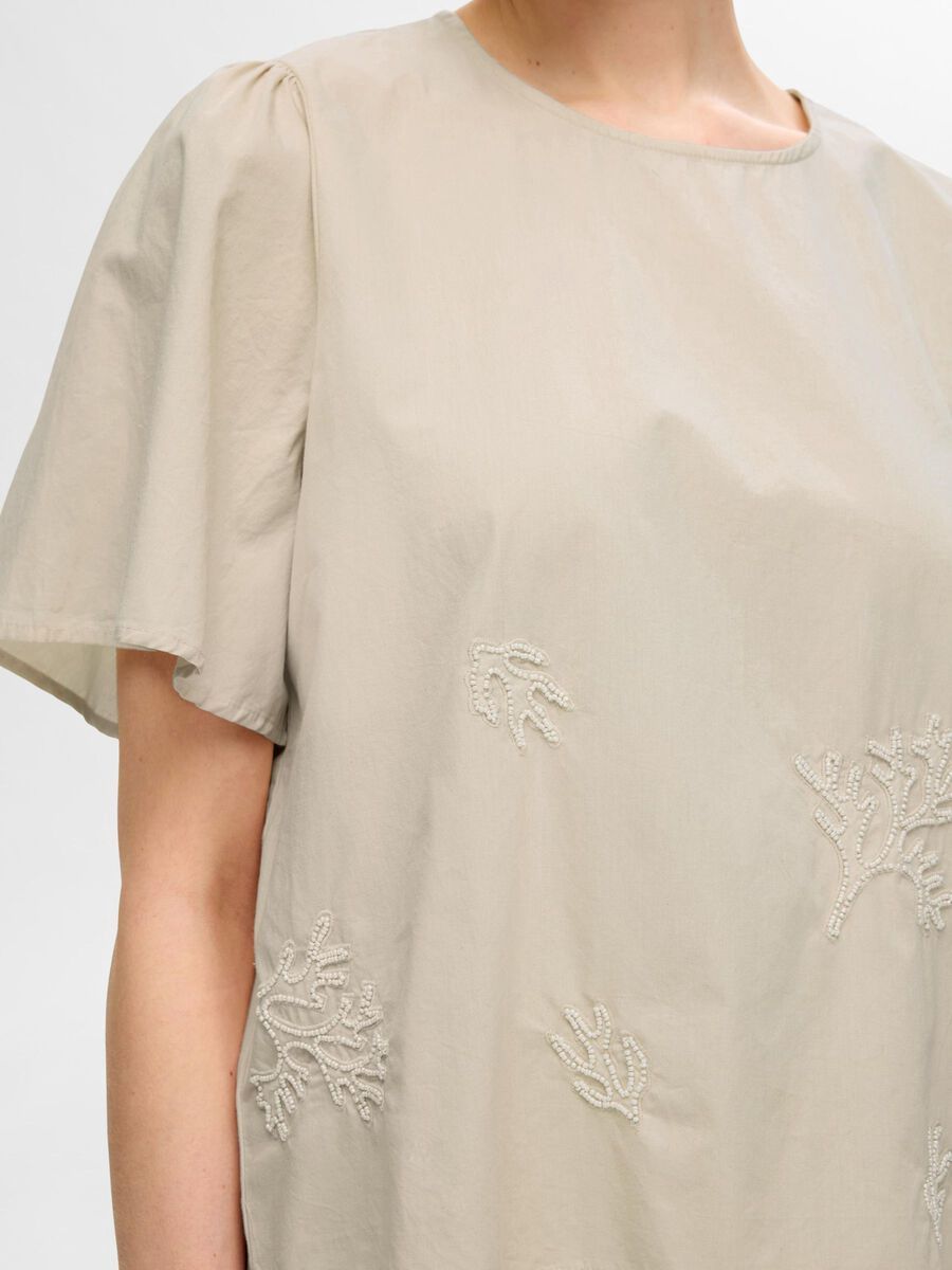 SLFMELLI SS O-NECK TOP BSandshell