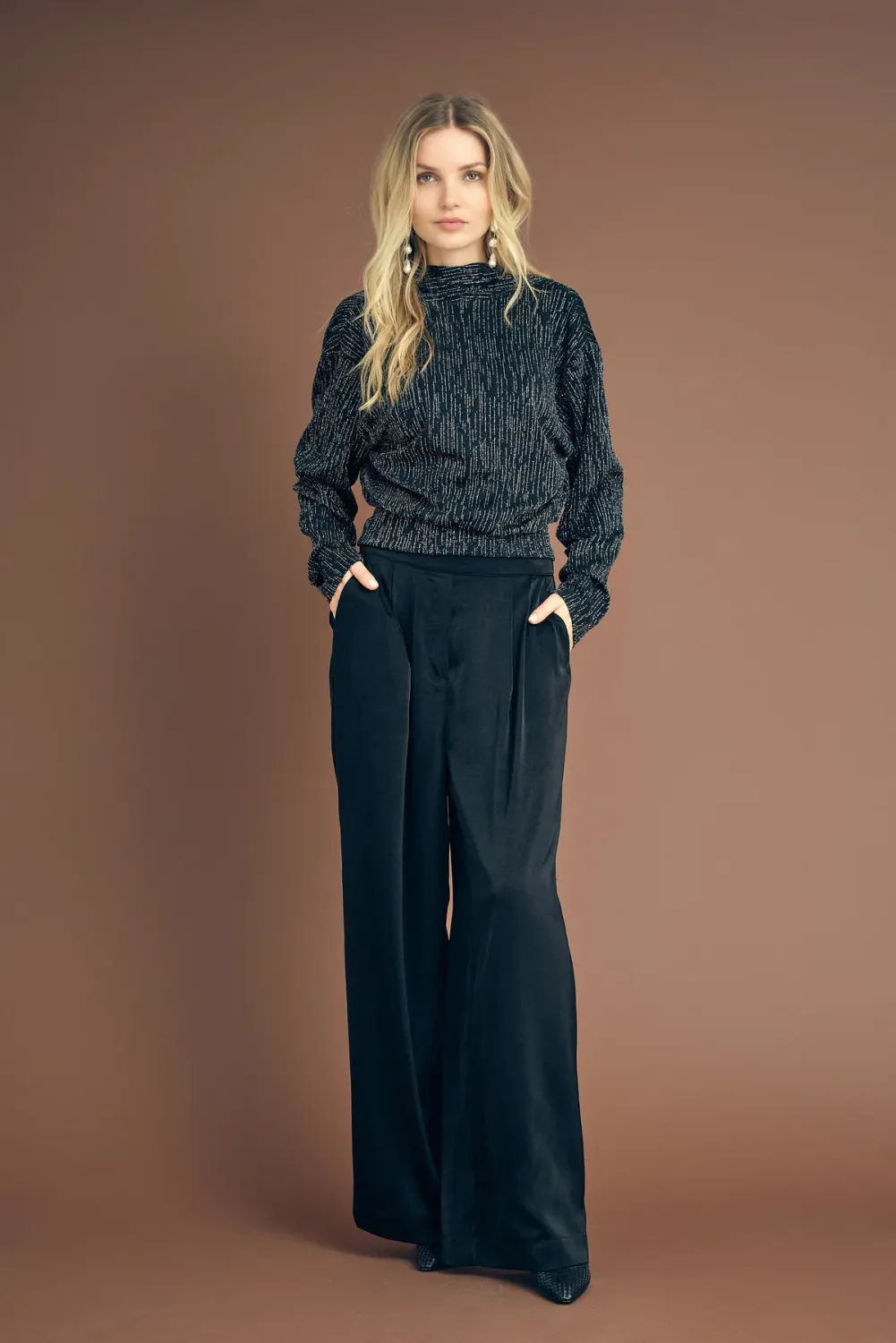 Octavia blouse - black silver