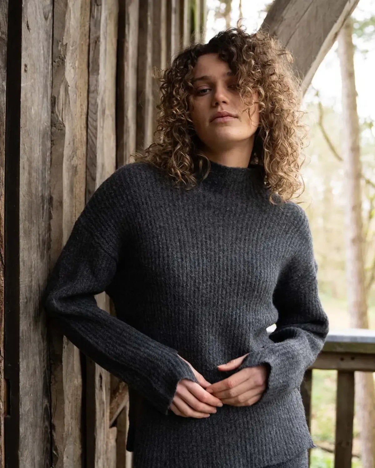 Rila knitted pull l/sBlack melee