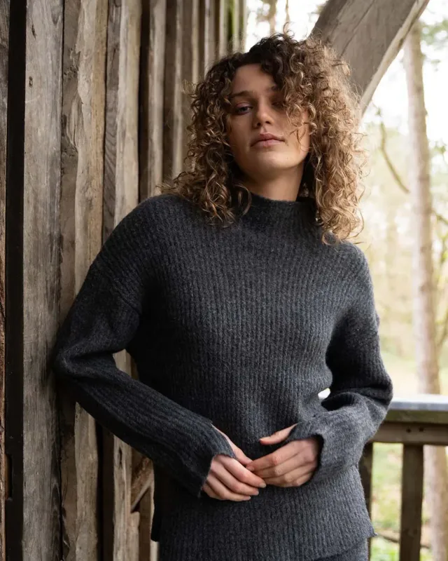 Rila knitted pull l/sBlack melee