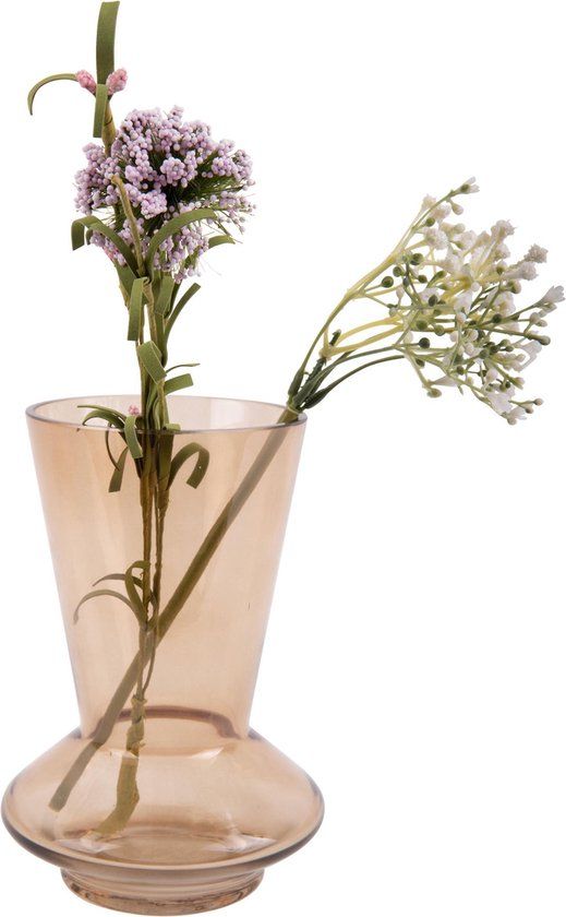 Vase Glow Small Sand brown D, 12cm, H, 17,5cm