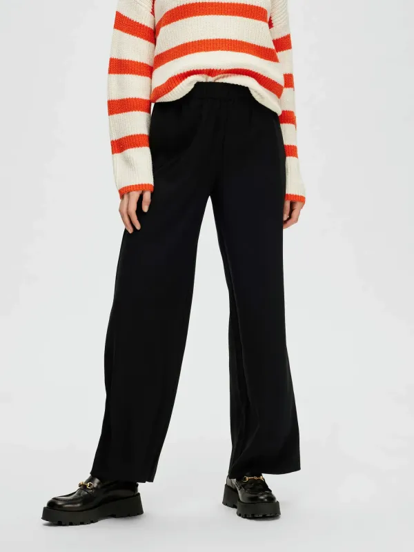 SLFTINNI-RELAXED MW WIDE PANT N NOOSBlack