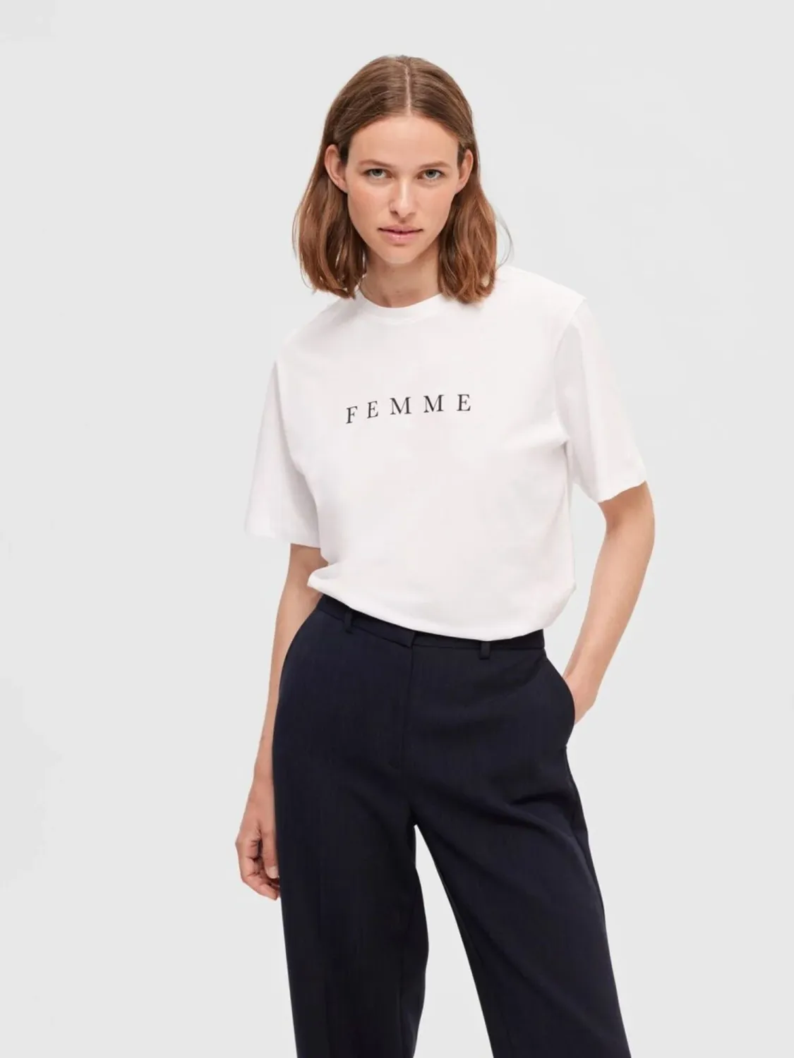 SLFVILJA SS PRINTED TEE W NOOSBright White BLACK