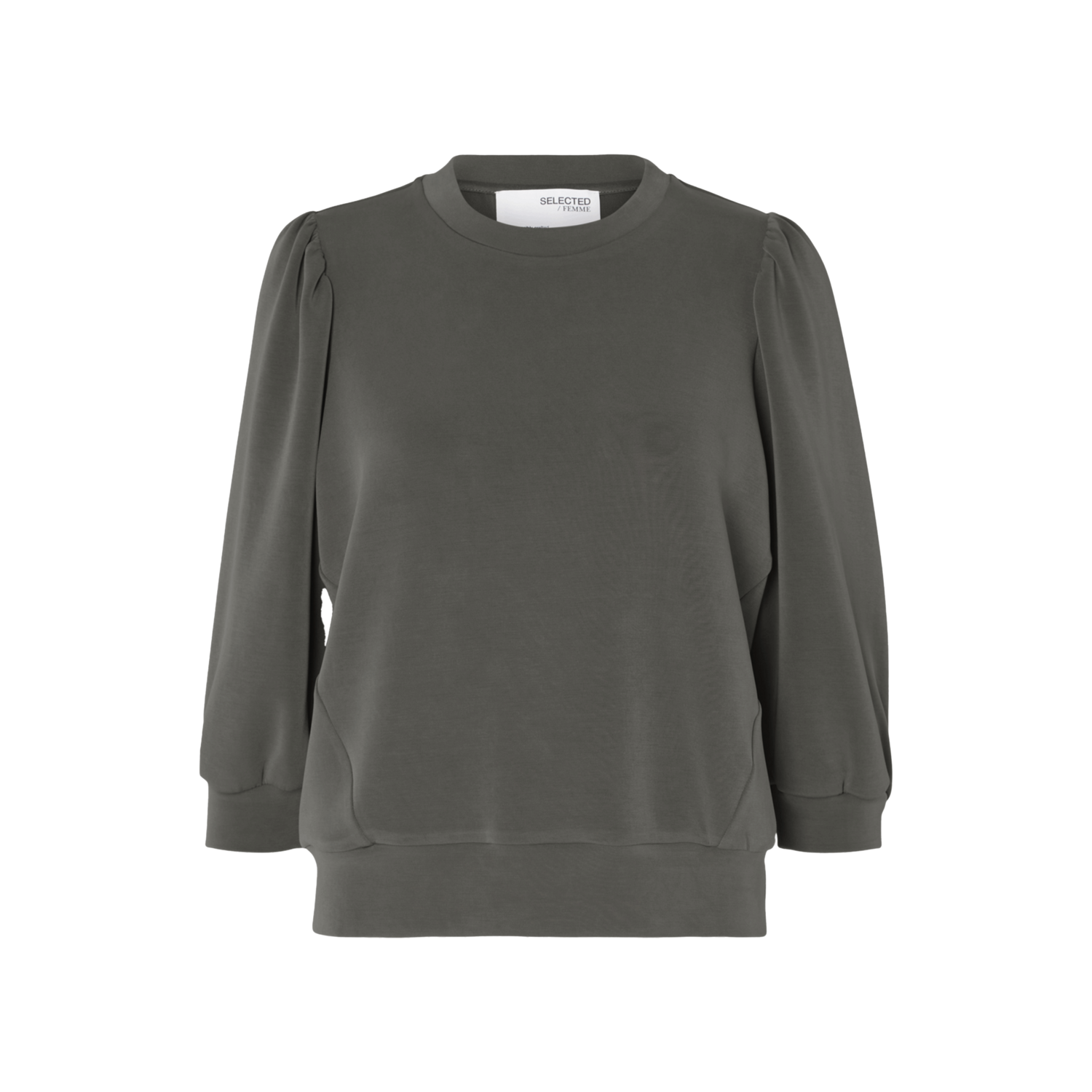 SLFTENNY 3/4 SWEAT TOP NOOS Volcanic Ash