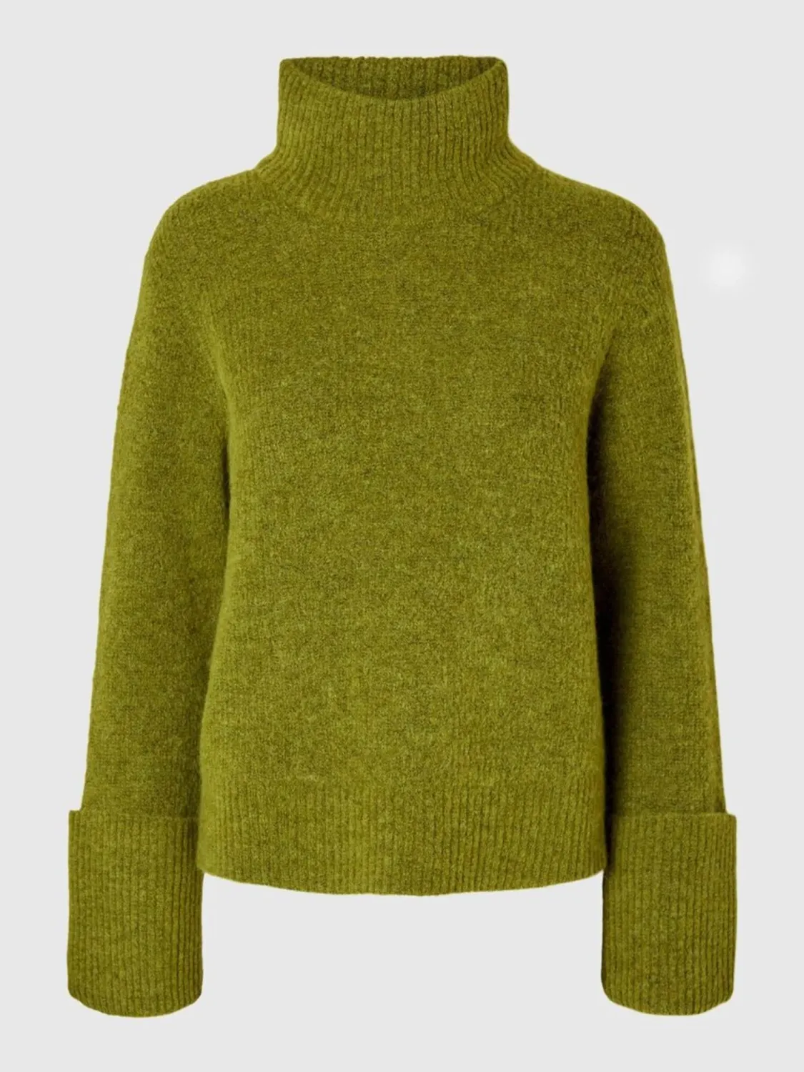 SLFSIA RAS LS KNIT HIGH NECKCardamom Seed MELANGE