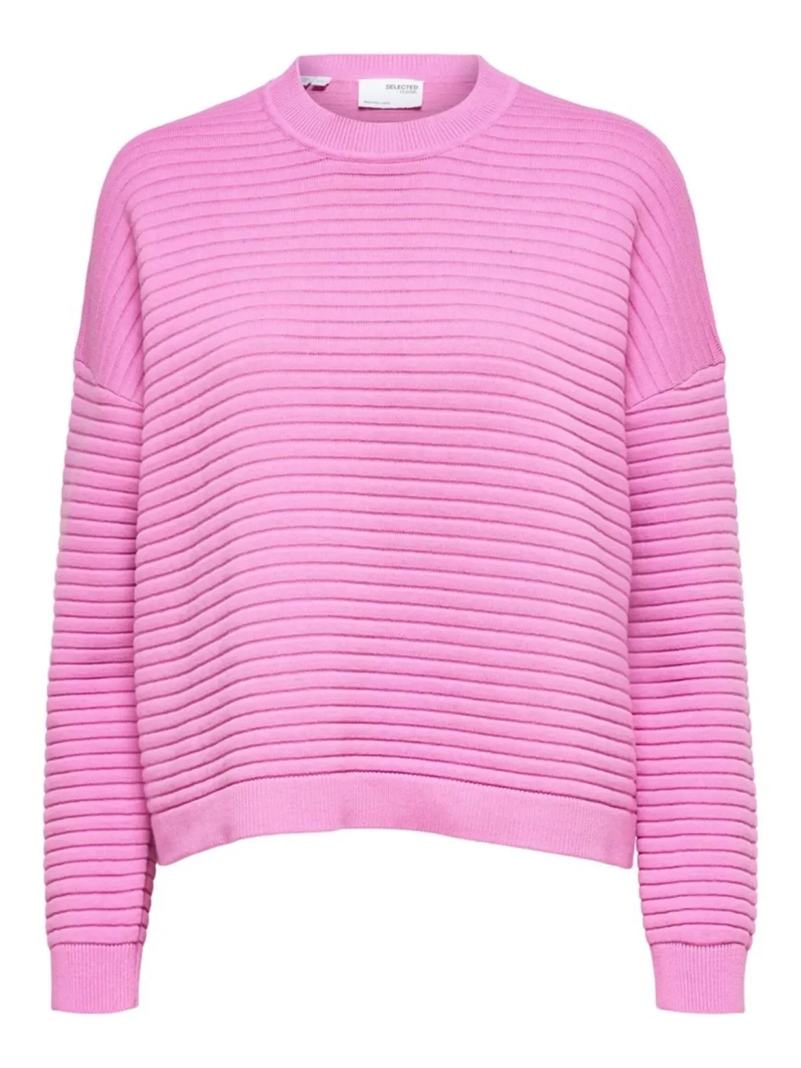 SLFLAURINA LS KNIT O-NECK NOOS Cyclamen