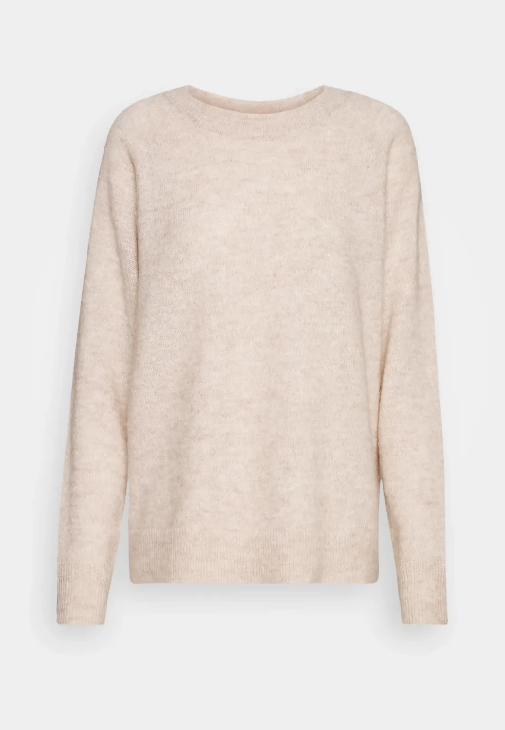 SLFMOLA LS KNIT STRUCTURE O-NECK BBirch MELANGE