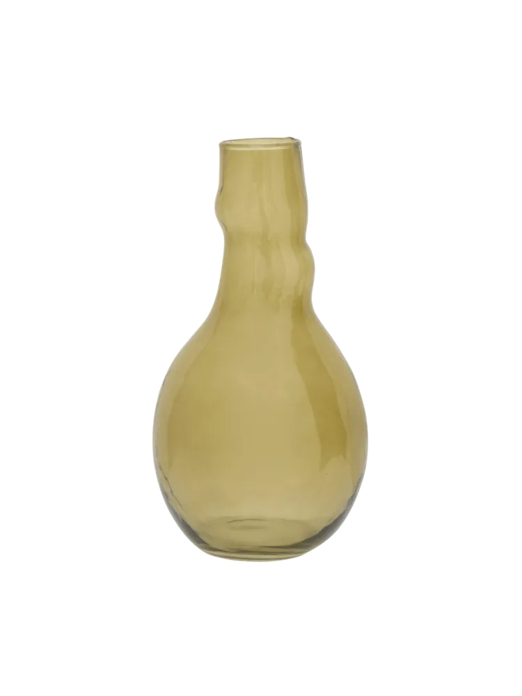 Vase recycled glass Quirky A - moss