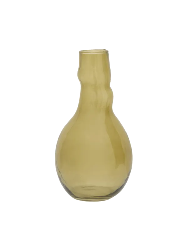 Vase recycled glass Quirky A - moss