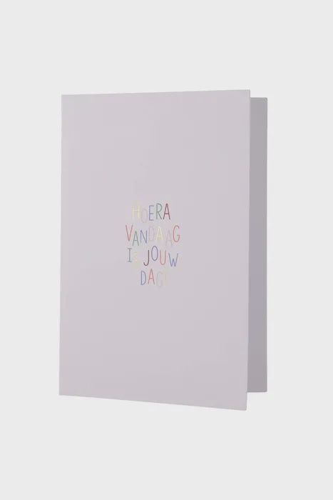 wenskaart hoera multicolor