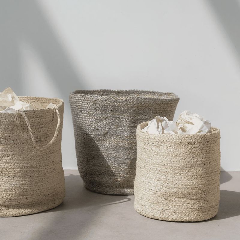 Basket jute blond, Ø30 cm