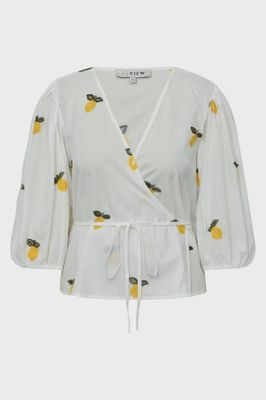 Blouse Rebekka fruit	200 White/Yellow