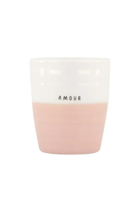 koffiemok amour wit/roze